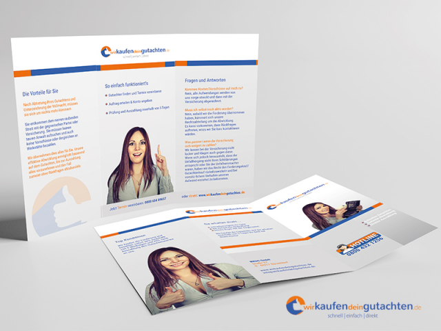 WKDG Faltblatt Design