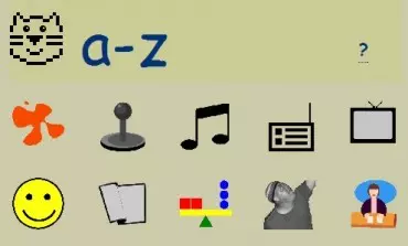 Screen shot of peepo.com home page, showing several icons, such as a joystick, a smiling face, a television, and others Screen shot of peepo.com home page, showing several icons, such as a joystick, a smiling face, a television, and others