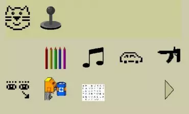 Screen shot of the peepo games page, showing more icons, such as colored pencils, musical notes, and a car Screen shot of the peepo games page, showing more icons, such as colored pencils, musical notes, and a car